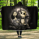 Jack And Sally Nightmare Before Christmas Moonlight Economy Hooded Blanket Nearkii