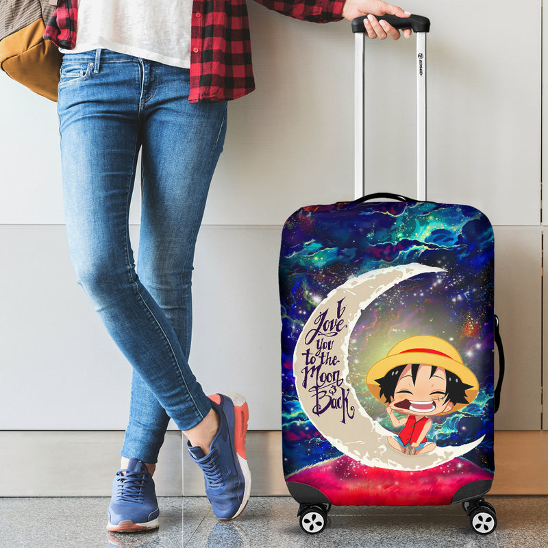 Luffy One Piece Love You To The Moon Galaxy Luggage Cover Suitcase Protector Nearkii