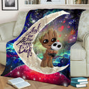 Groot Hold Jack Skelington Love You To The Moon Galaxy Blanket Nearkii