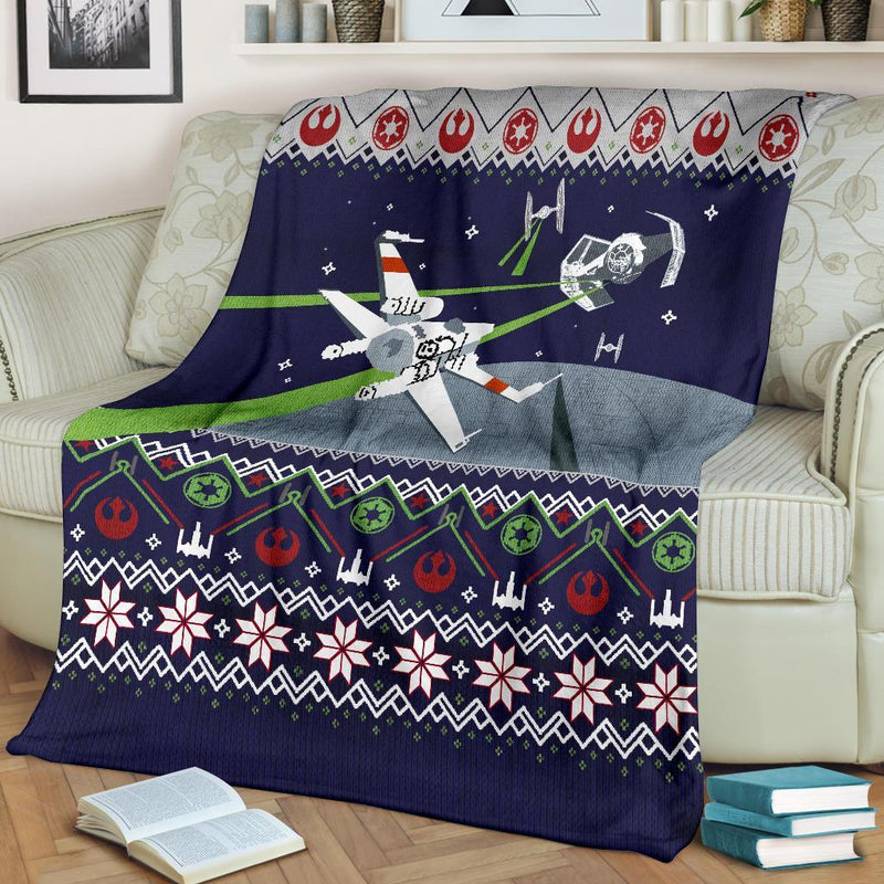 Star Wars Shooting Ugly Christmas Custom Blanket Home Decor Nearkii