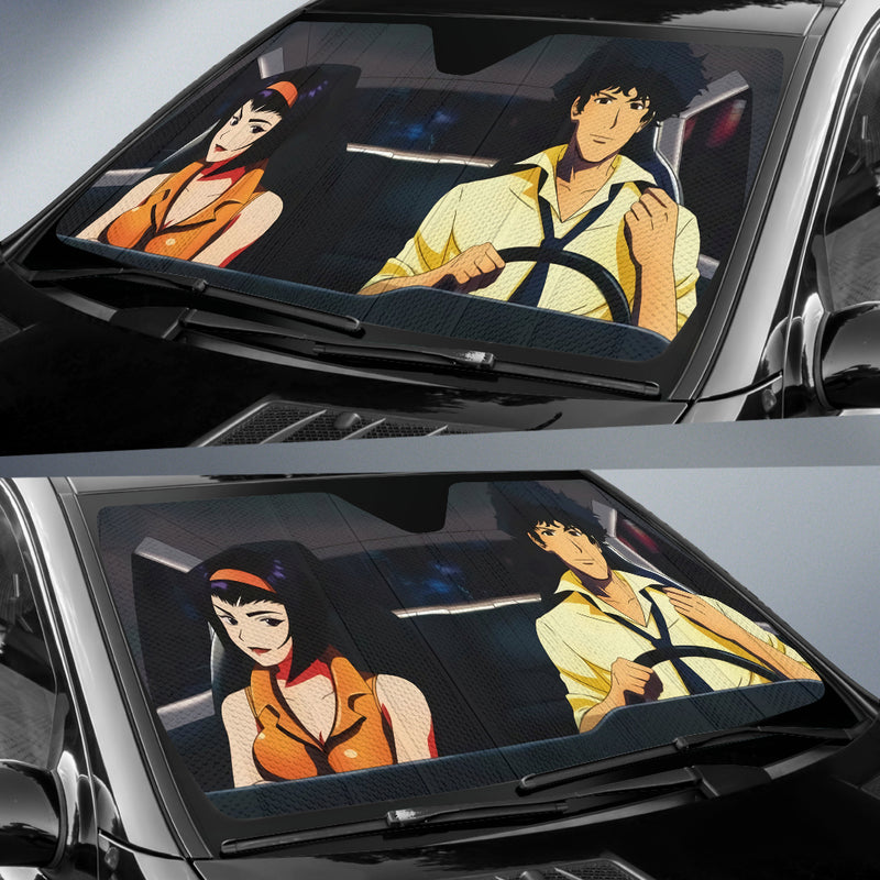 Cowboy Bebop Anime Spike And Faye Car Auto Sunshades Nearkii