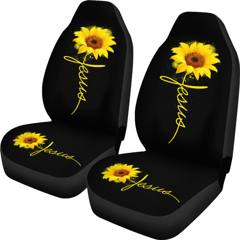 Best Sunflowers Jesus Premium Custom Car Seat Covers Decor Protector Nearkii