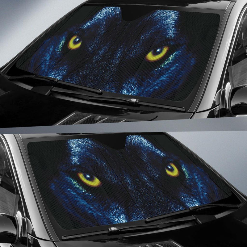 Blue Wolf Eyes Car Sun Shades Windshield Accessories Decor Gift Nearkii