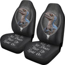 Blue Velociraptor Dinosaur Get In Sit Down Shut Up And Hold On Car Zipper Car Seat Covers Nearkii