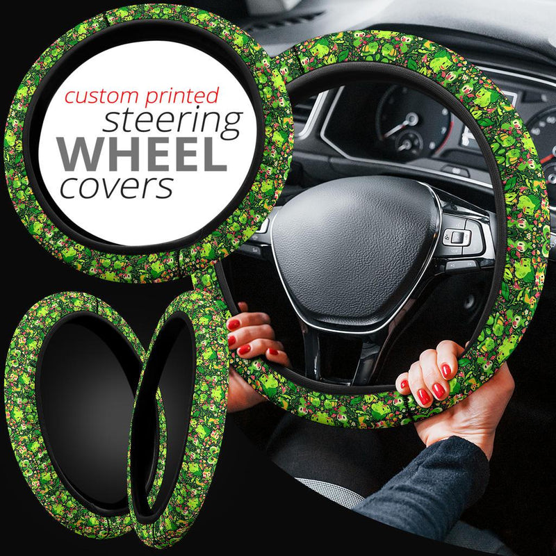 Pattern Pokemon Grass Green Car Custom Steering Wheel Cover Nearkii