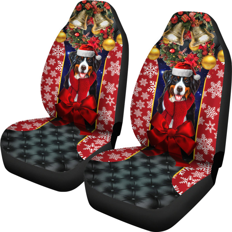 Bernese Mountain Dog Christmas Noel Gift Premium Custom Car Seat Covers Decor Protector Nearkii