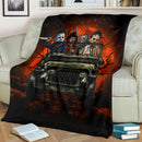 Halloween Horror Movie Ride Jeep Funny Premium Blanket Nearkii