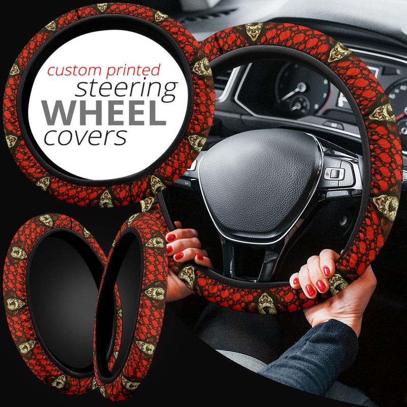 Pennywise It Horror Movie Christmas Premium Custom Car Steering Wheel Cover Nearkii