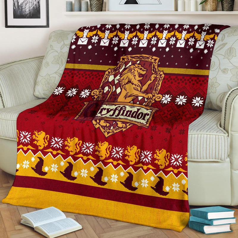 Harry Potter Gryffindor Ugly Christmas Custom Blanket Home Decor Nearkii