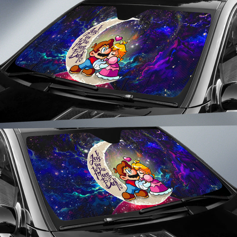 Mario Couple Love You To The Moon Galaxy Car Auto Sunshades Nearkii