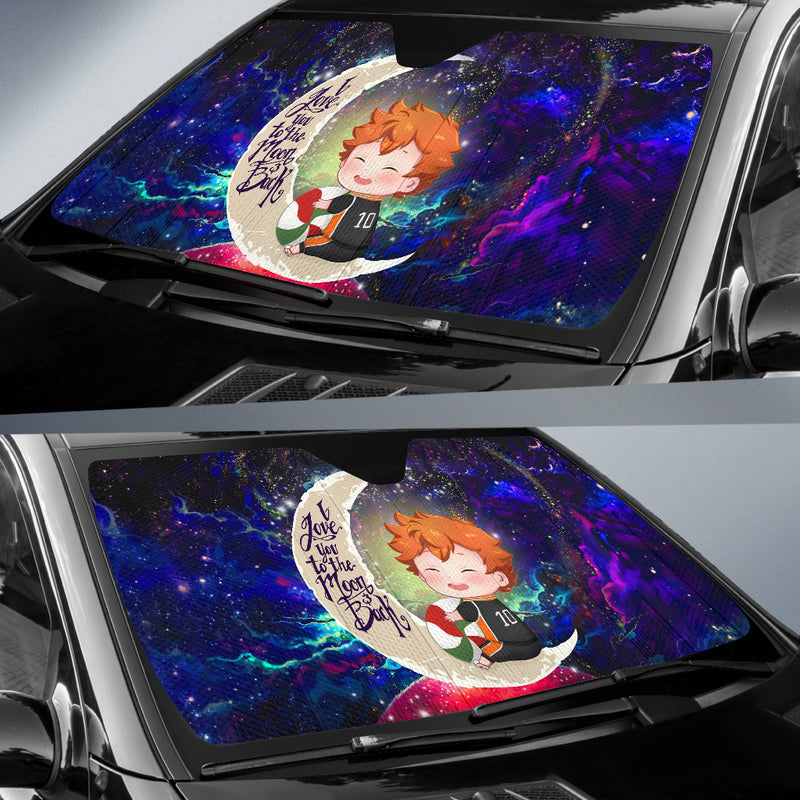 Cute Hinata Haikyuu Love You To The Moon Galaxy Car Auto Sunshades Nearkii