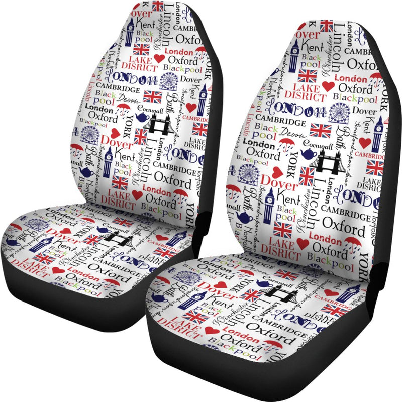 Best London Seamless Pattern Premium Custom Car Seat Covers Decor Protector Nearkii