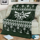 Legend Of Zelda Dark Green Sign Ugly Christmas Custom Blanket Home Decor Nearkii