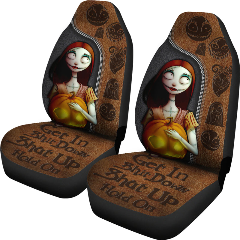 Sally Nightmare Before Christmas Get In Sit Down Shut Up Hold on Premium Custom Car Seat Covers Decor Protectors Nearkii
