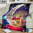 Skitty And Jigglypuff Pokemon Love You To The Moon Galaxy Blanket Nearkii