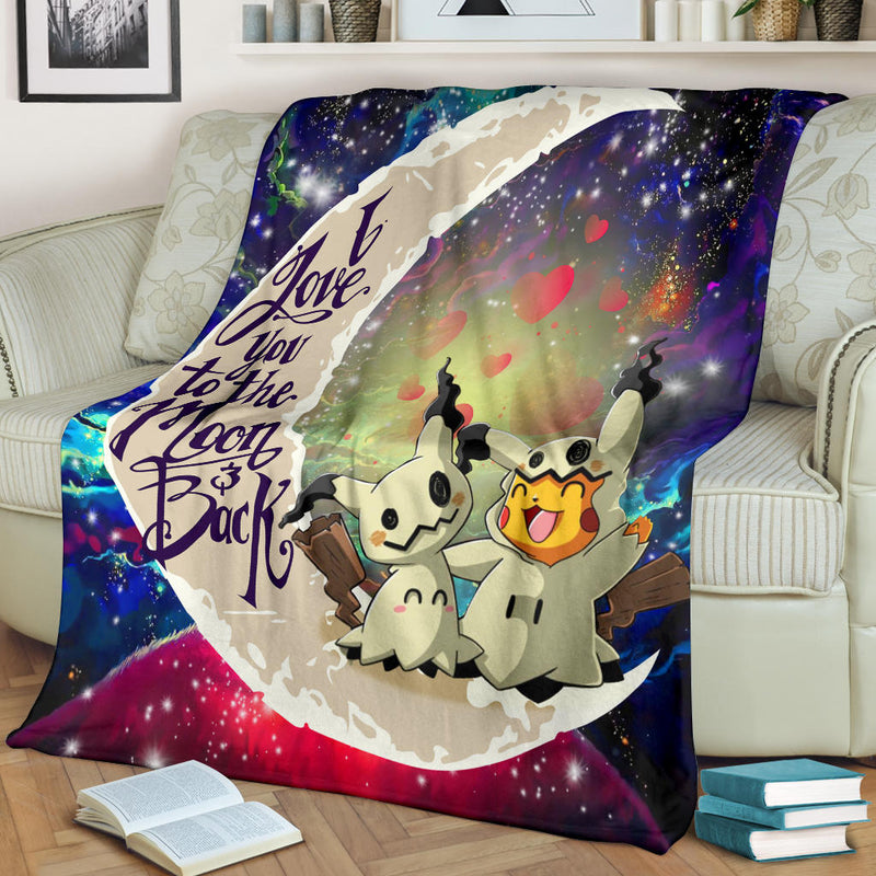 Pikachu Horro Love You To The Moon Galaxy Premium Blanket Nearkii