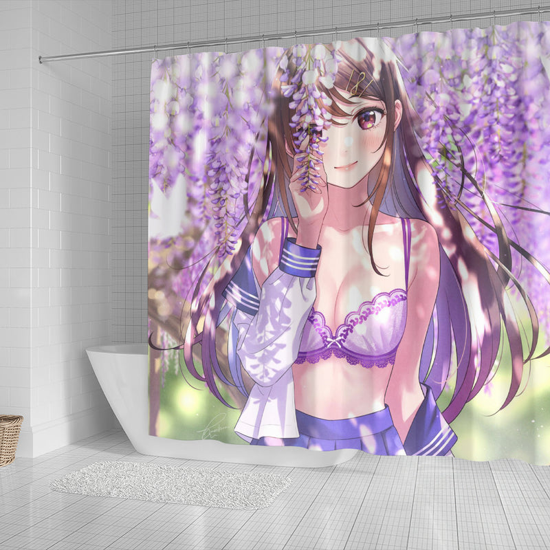 Sexy Anime Girl Under Tree Shower Curtain Nearkii