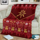 Bloody Sign Ugly Christmas Custom Blanket Home Decor Nearkii