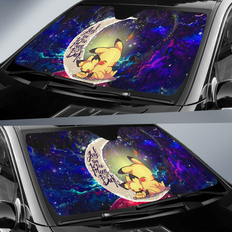 Pikachu Pokemon Sleep Love You To The Moon Galaxy Car Auto Sunshades Nearkii