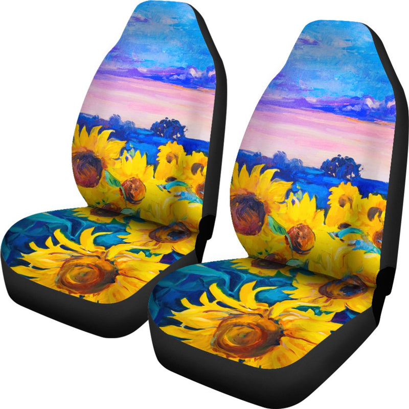 Best Painting Sunflower Hd Premium Custom Car Seat Covers Decor Protector Nearkii
