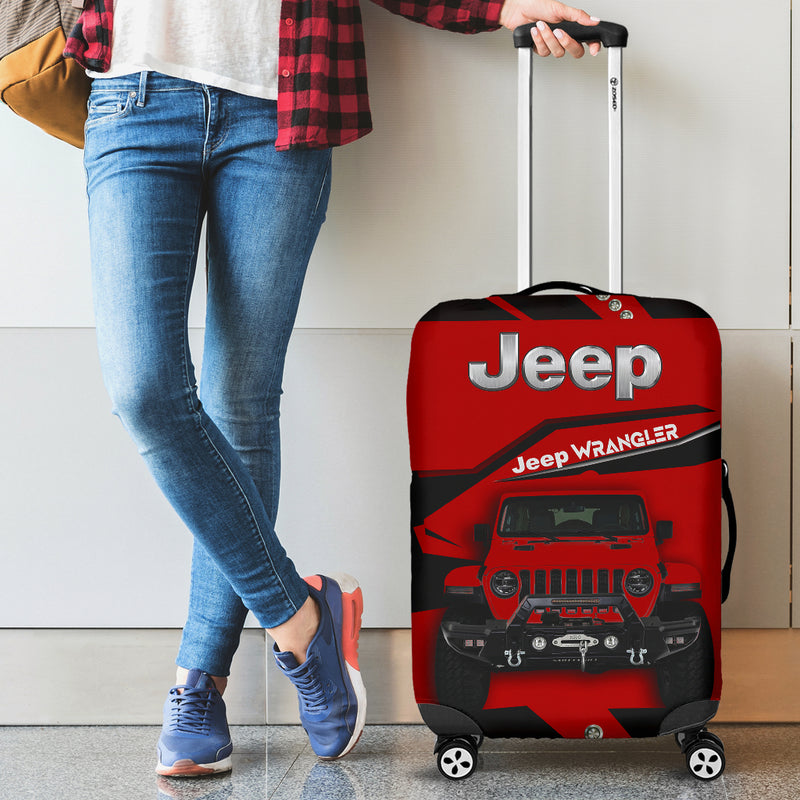 Red Jeep Luggage Cover Suitcase Protector Nearkii