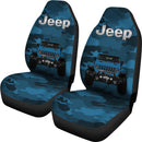 Blue Jeep Camouflage Premium Custom Car Seat Covers Decor Protectors Nearkii