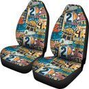 Best Vintage American College Sports Premium Custom Car Seat Covers Decor Protector Nearkii