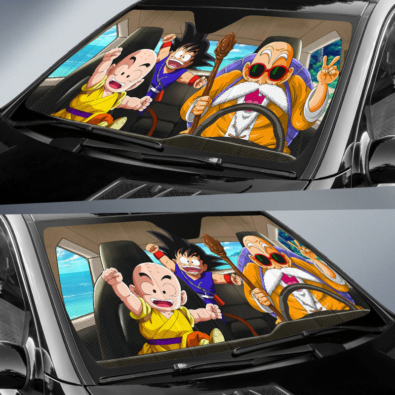 Dragon Ball Kame Senin Krillin And Goku Car Auto Sunshades Nearkii