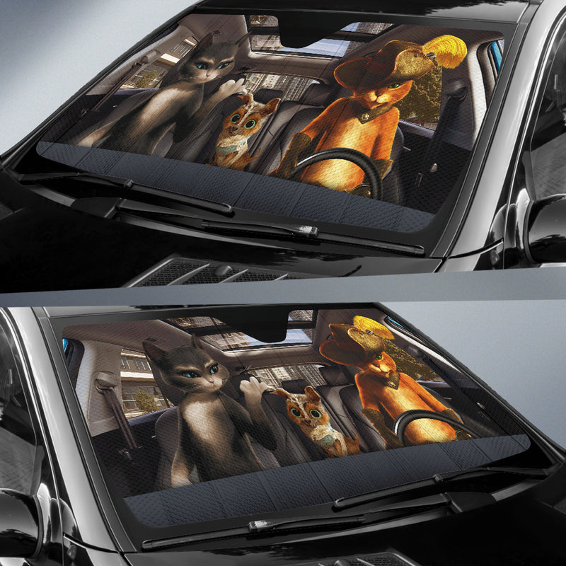 Funny Cats Car Auto Sunshades Nearkii