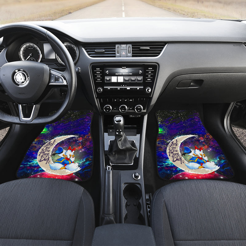 Couple Cute Duck Couple Love You To The Moon Galaxy Car Floor Mats Car Accessories Nearkii