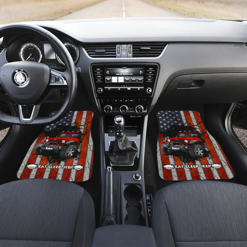 Red Jeep American Flag Car Floor Mats Car Accessories Nearkii
