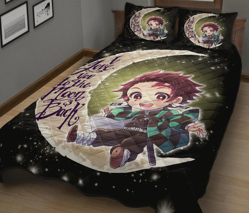Demon Slayer Cute Anime Quilt Bed Sets Nearkii