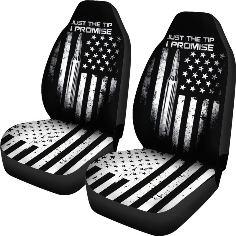 Best Veteran Just The Tip I Promise Us Flag Premium Custom Car Seat Covers Decor Protector Nearkii