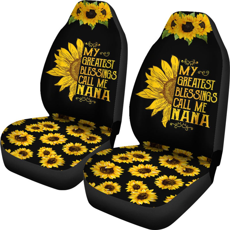 Best My Greatest Blessings Call Me Nana Sunflower Premium Custom Car Seat Covers Decor Protector Nearkii