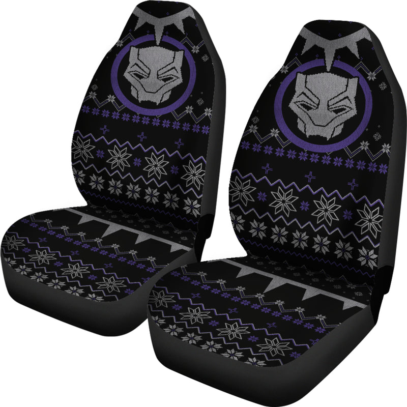 Black Panther Christmas Premium Custom Car Seat Covers Decor Protectors Nearkii