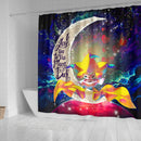 Jirachi Pokemon Love You To The Moon Galaxy Shower Curtain Nearkii