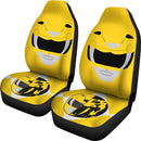 Mighty Morphin Power Rangers Yellow Premium Custom Car Seat Covers Decor Protectors Nearkii