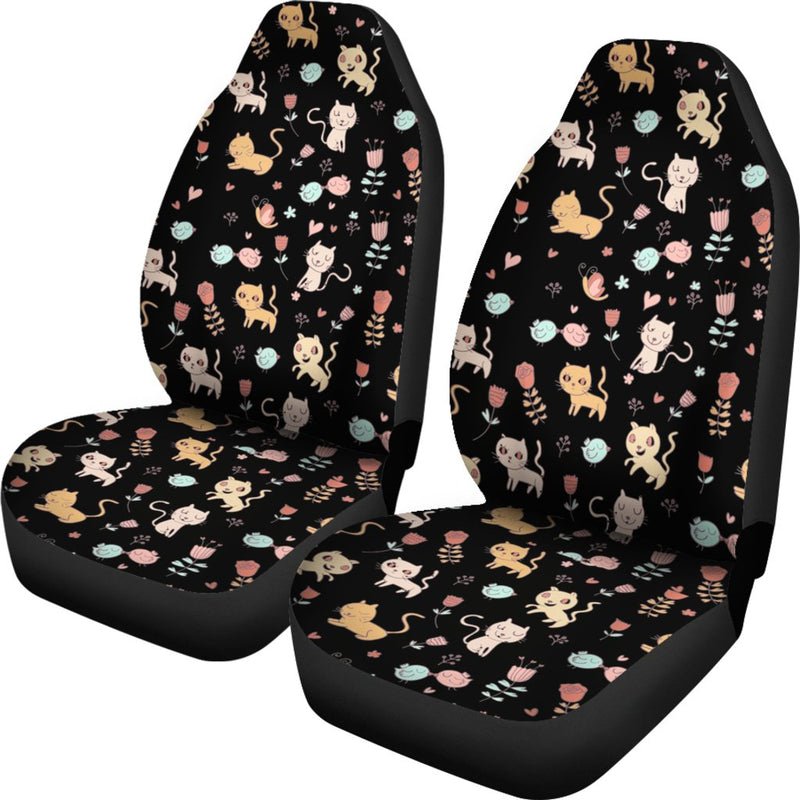 Best Cat Kitten Pattern Premium Custom Car Seat Covers Decor Protector Nearkii