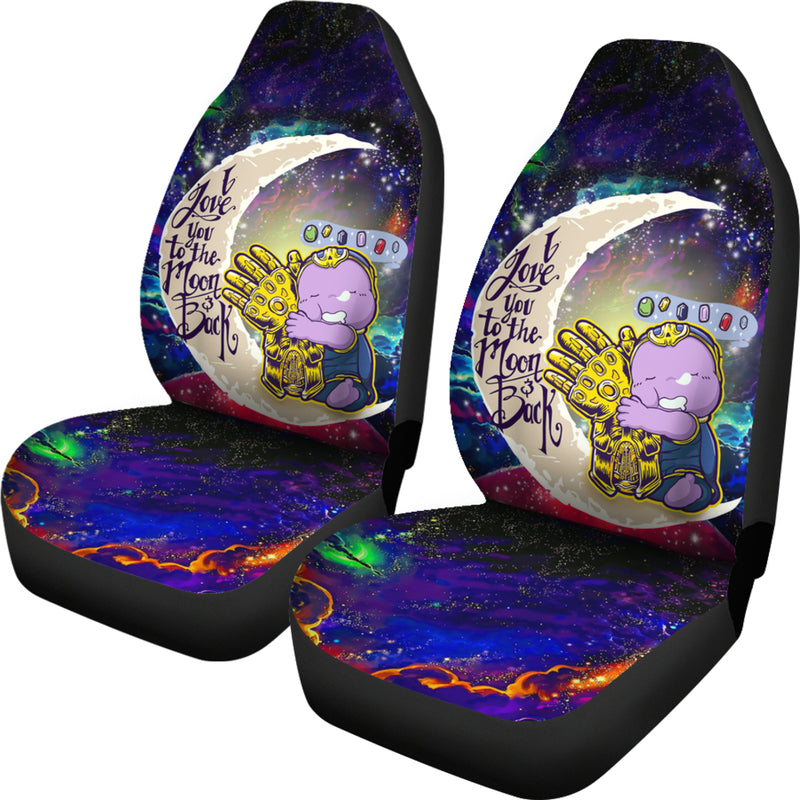 Cute Thanos Love You To The Moon Galaxy Car Seat Covers