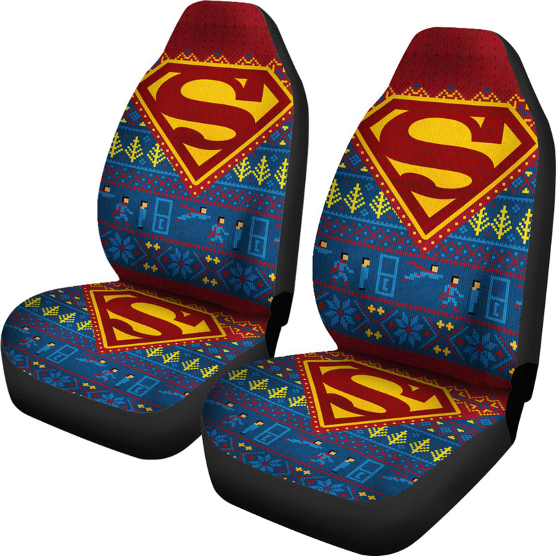 Superman Christmas Premium Custom Car Seat Covers Decor Protectors Nearkii