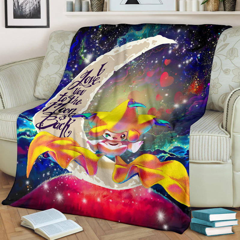 Jirachi Pokemon Love You To The Moon Galaxy Blanket Nearkii