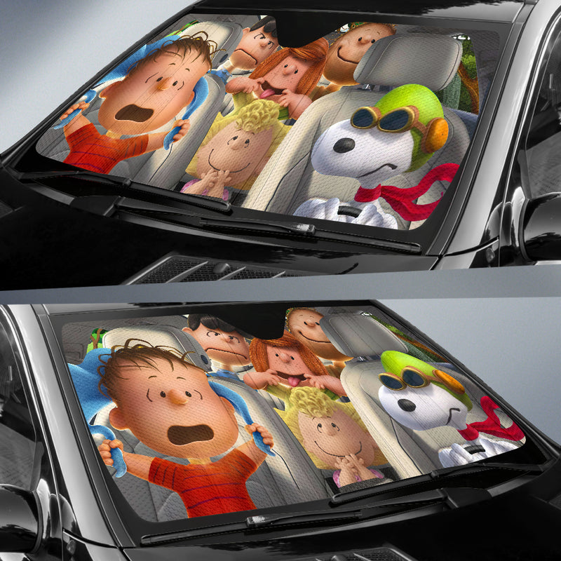 Funny Snoopy Driving Car Auto Sunshades Nearkii