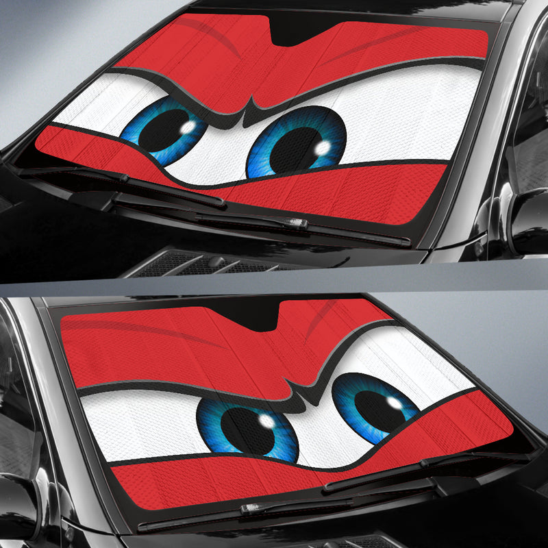 Red Angry Eyes Car Auto Sun Shades Nearkii