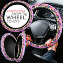 Unicorn Pink Rainbow Premium Car Steering Wheel Cover Nearkii