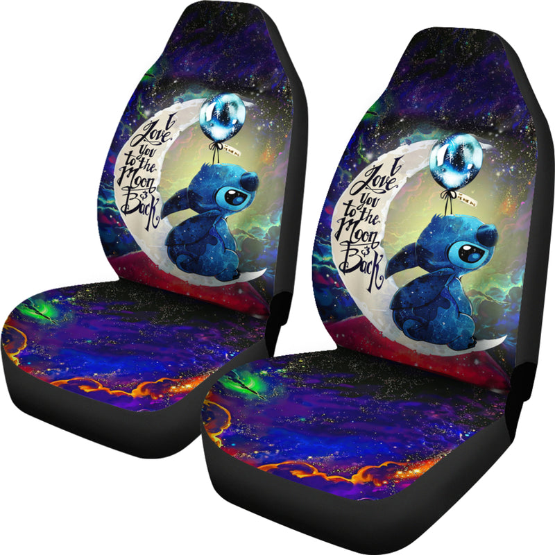 Stitch Love You To The Moon Galaxy Car Seat Covers Nearkii