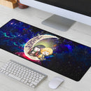 Zenitsu And Nezuko Chibi Demon Slayer Love You To The Moon Galaxy Mouse Mat Nearkii