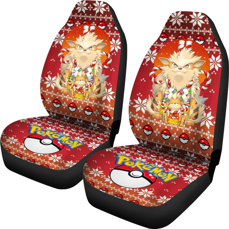 Arcanine Pokemon Fire Christmas Premium Custom Car Seat Covers Decor Protectors Nearkii