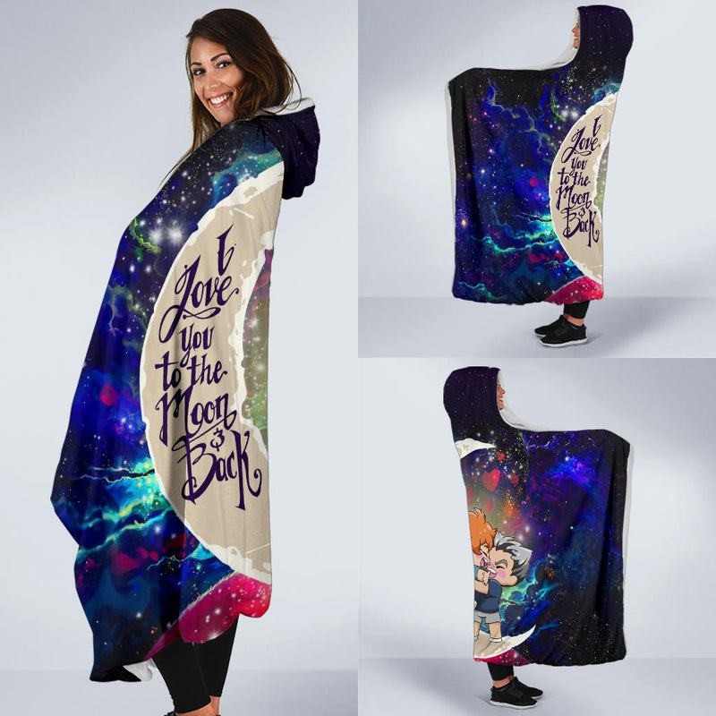 Bokuhina Love You To The Moon Galaxy Economy Hooded Blanket Nearkii