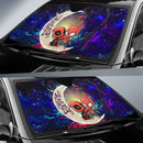Spiderman And Deadpool Couple Love You To The Moon Galaxy Car Auto Sunshades