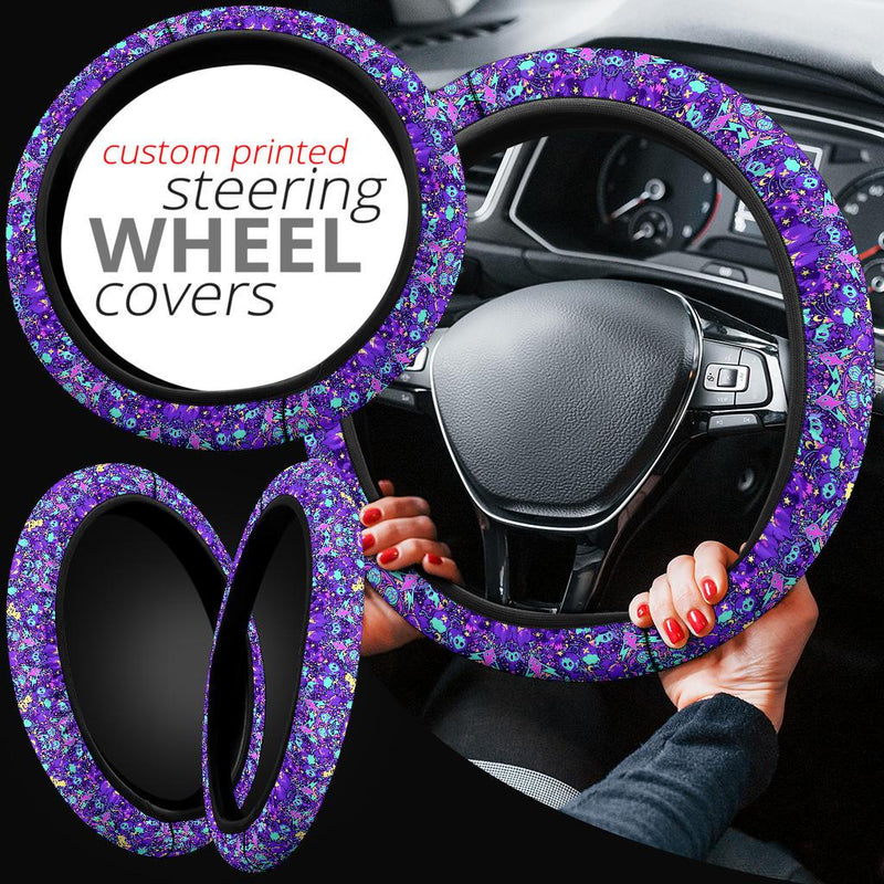 Pattern Pokemon Ghost Purple Car Steering Wheel Cover 2 Nearkii